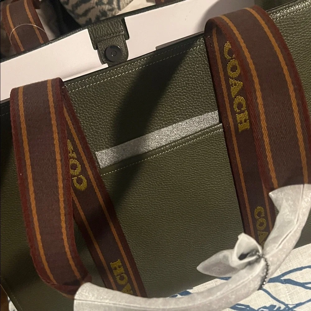 Coach Olive and Brown Tote Bag - Picture 3 of 9